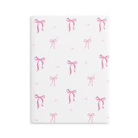 Pink Bow  Pattern Puffy Hardcover Notebook