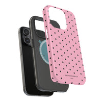 Pink With Black Polka Dots (MagSafe) Phone Case
