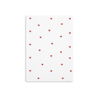 Red Heart Pattern Puffy Journal