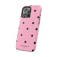Pink With Black Polka Dots V2 (MagSafe) Phone Case