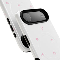 Pink Tiny Hearts Pattern (MagSafe) Phone Case