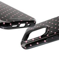 Black with Pink Polka Dots (MagSafe) Phone Case
