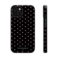Black with Pink Polka Dots (MagSafe) Phone Case