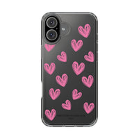 Pink Heart Doodles Design Phone Cases