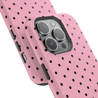 Pink With Black Polka Dots (MagSafe) Phone Case
