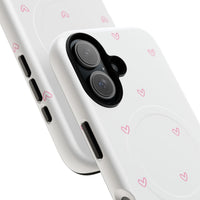 Pink Tiny Hearts Pattern (MagSafe) Phone Case