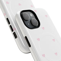 Pink Tiny Hearts Pattern (MagSafe) Phone Case