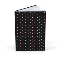 Black with Pink Polka Dots Hardcover Journal