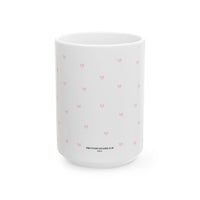 Pink Tiny Hearts Pattern Ceramic Mug