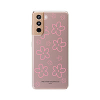 Pink Doodle Floral Design Phone Case