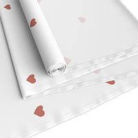 Red Heart Pattern Cotton Table Runner