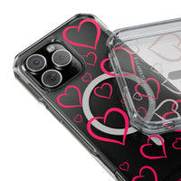 Magenta Hearts (MagSafe) Clear Phone Case