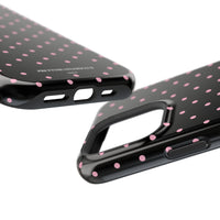 Black with Pink Polka Dots (MagSafe) Phone Case