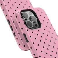 Pink With Black Polka Dots (MagSafe) Phone Case