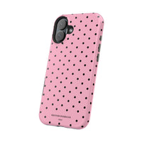 Pink With Black Polka Dots (MagSafe) Phone Case