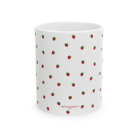 Strawberry Print Ceramic Mug