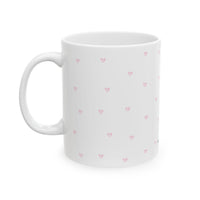 Pink Tiny Hearts Pattern Ceramic Mug