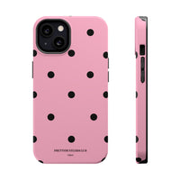Pink With Black Polka Dots V2 (MagSafe) Phone Case