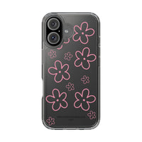 Pink Doodle Floral Design Phone Case