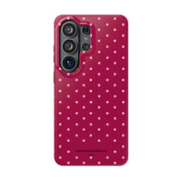 Burgundy With Pink Polka Dots (MagSafe) Phone Case