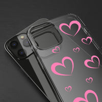 Pretty Pink Hearts Clear Phone Case