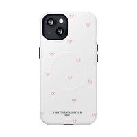 Pink Tiny Hearts Pattern (MagSafe) Phone Case