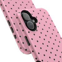 Pink With Black Polka Dots (MagSafe) Phone Case