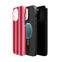 Red and pink stripes V2 (MagSafe) Phone Case