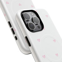 Pink Tiny Hearts Pattern (MagSafe) Phone Case