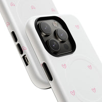 Pink Tiny Hearts Pattern (MagSafe) Phone Case