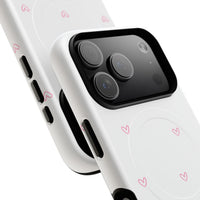 Pink Tiny Hearts Pattern (MagSafe) Phone Case