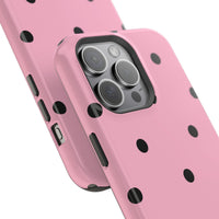 Pink With Black Polka Dots V2 (MagSafe) Phone Case