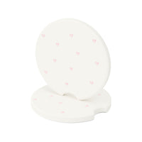 Pink Tiny Hearts Car Coaster Set