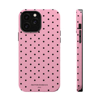 Pink With Black Polka Dots (MagSafe) Phone Case