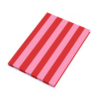 Red and Pink Stripes Hardcover Journal