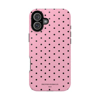 Pink With Black Polka Dots (MagSafe) Phone Case