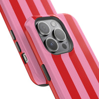 Red and pink stripes V2 (MagSafe) Phone Case