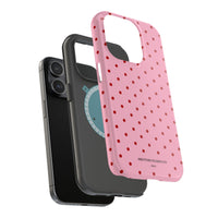 Pink With Red Polka Dots (MagSafe) Phone Case