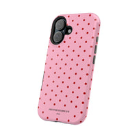 Pink With Red Polka Dots (MagSafe) Phone Case