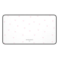 Pink Tiny Hearts Pattern Desk Mat