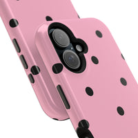 Pink With Black Polka Dots V2 (MagSafe) Phone Case