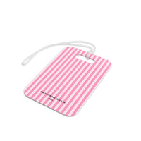 Pink Stripes Luggage Tag