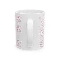 Pink Daisy Doodles Ceramic Mug