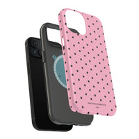 Pink With Black Polka Dots (MagSafe) Phone Case