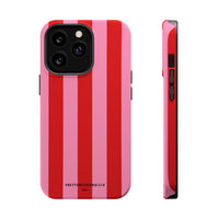 Red and pink stripes V2 (MagSafe) Phone Case