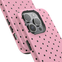 Pink With Black Polka Dots (MagSafe) Phone Case