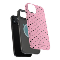 Pink With Black Polka Dots (MagSafe) Phone Case