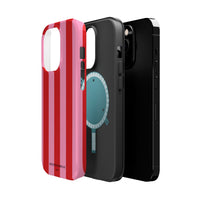 Red and pink stripes V2 (MagSafe) Phone Case