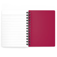 Burgundy with Pink Polka Dots V2 Spiral Notebook