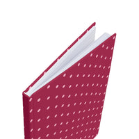 Burgundy with Pink Polka Dots A5 Hardcover Journal